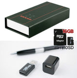 最高画質 超小型カメラ搭載 ペン型カメラ スリムタイプ〔16GB SDカード付 〕小型CCDカメラ 【ZEXEZ】１年保証 唯一の録画時ランプ非点灯タイプ 防犯用 最上級フラッグシップモデル (1920×1080 最高30fps) フルハイビジョン高画質バージョン スパイカメラ