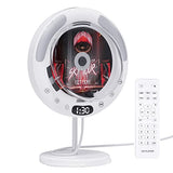 2022年新しい多機能ポータブルCDプレーヤー、防塵透明カバー付きデスクトップ/ウォールマウントCDラジオ多機能ミニCDプレーヤーBT / CD / FM / USB/AUX音楽再生/言語学習/胎児教育用リモートコントロール付きLEDディスプレイ