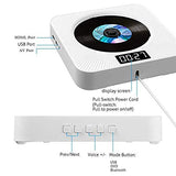 DVD/CDプレーヤー 新型 置き＆壁掛け式 dvdプレーヤー hdmi対応 1台多役 Bluetooth USB対応 プルースイッチ式 ステレオ音楽システム LEDディスプレイ防塵カバー付き 日本語説明書付き