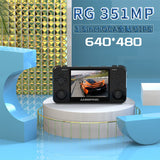 RG351MP RK3326 ポータブルゲーム機 アルミニウム合金二人対戦対応 3Dジョイスティック 3.5インチOCAフル IPSスクリーン OpenSourceLinux システム搭載 3500mAh 64G (Blue)