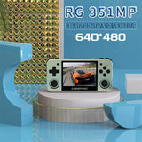 RG351MP RK3326 ポータブルゲーム機 アルミニウム合金二人対戦対応 3Dジョイスティック 3.5インチOCAフル IPSスクリーン OpenSourceLinux システム搭載 3500mAh 64G (Blue)